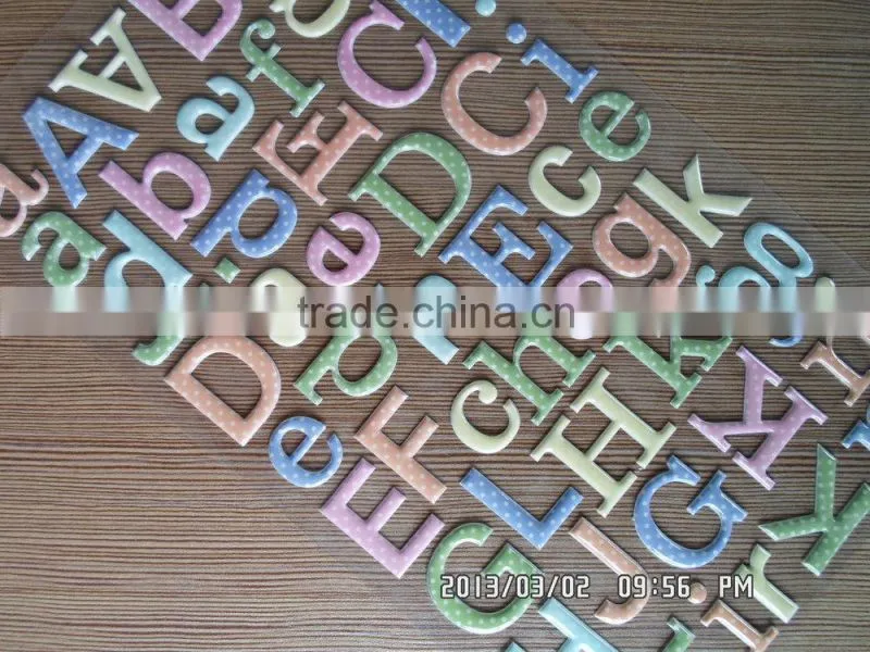 simple acrylic diamond 26 alphabet letter sticker