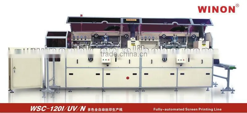 WINON WSC-120 I/UV/N Fully Automated High Speed Multi Screen Printing Machine with UV