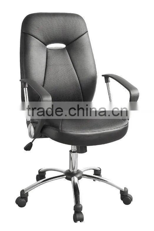 Black swivel PU+PVC cheap black pu chairs Y-5015