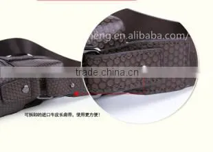 Faux leather messenger bag for men