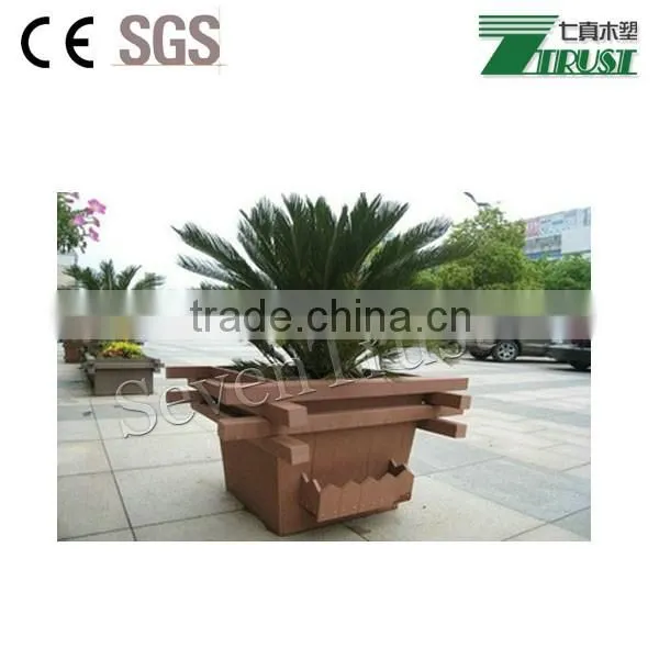 Teak wpc flower pot