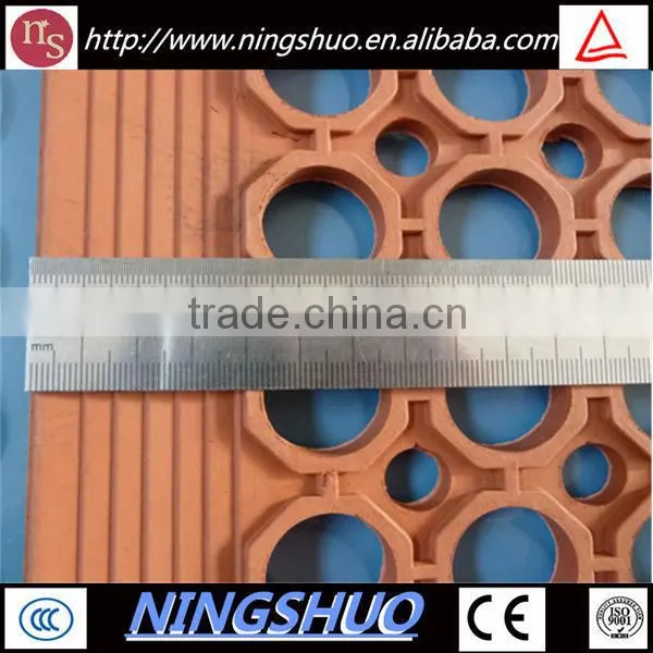 China industry of non slip non toxic rubber drainage bathroom mat