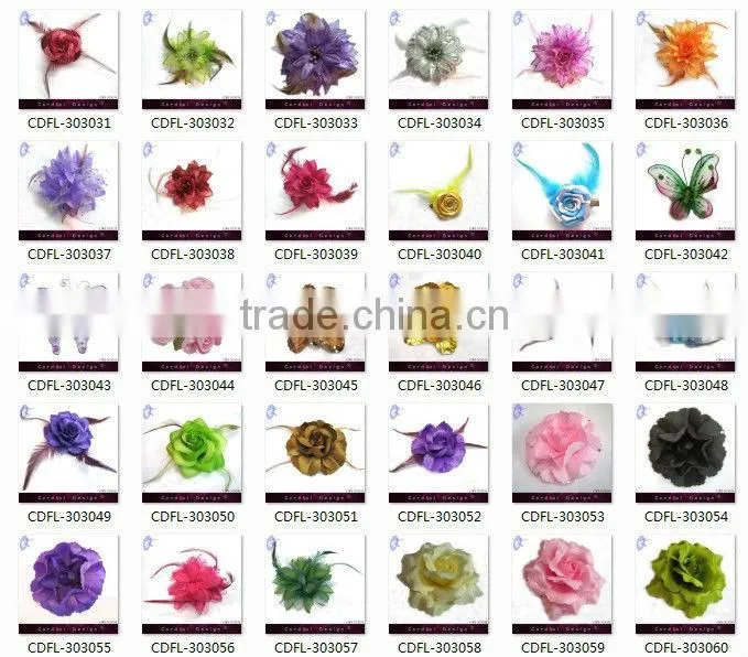 2013 flower clip, artificial flower hair clip, fashion style