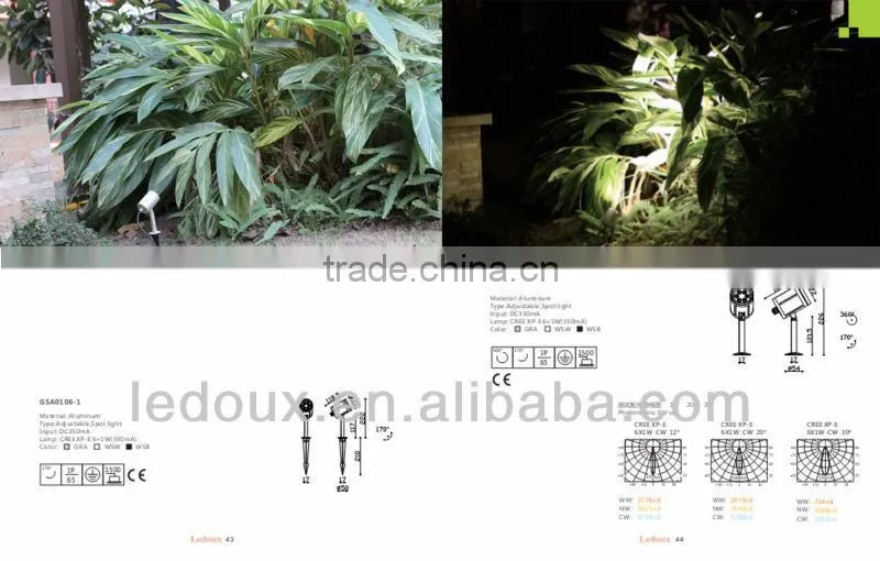Modern LED garden light 6*1W/Insert mud lamp/Hotel light/Household lighting/park/villa