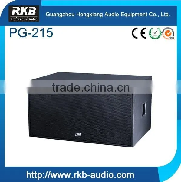 PG-215 passive double 15'' speakers subwoofer/dj speaker subwoofer