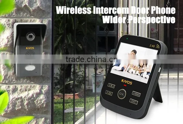 KiVOS newest 3.5 inch support up to 2 cameras and 3 monitors. KDB303 wireless video door phone
