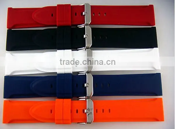 Multicolor cheap flexible silicone watch strap