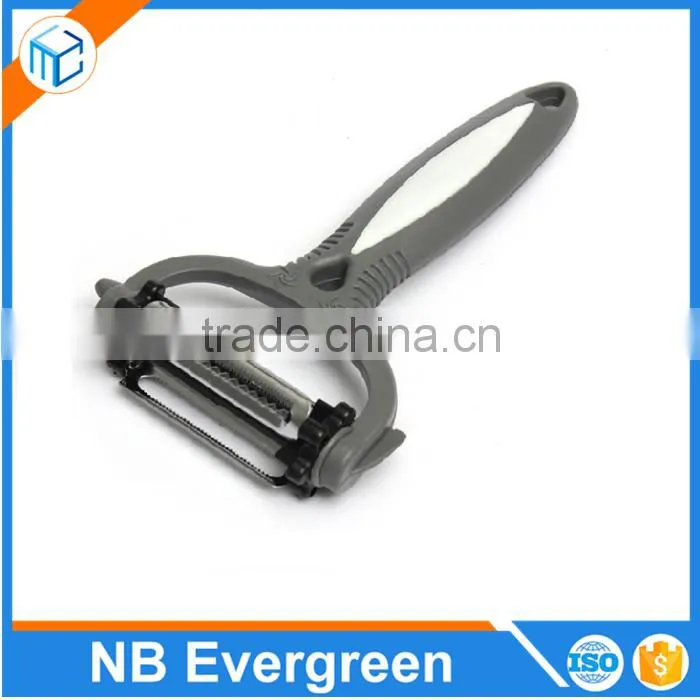3 IN 1 ROTARY FRUIT VEGETABLE CARROT POTATO PEELER CUTTER SLICER SPEED PEELER