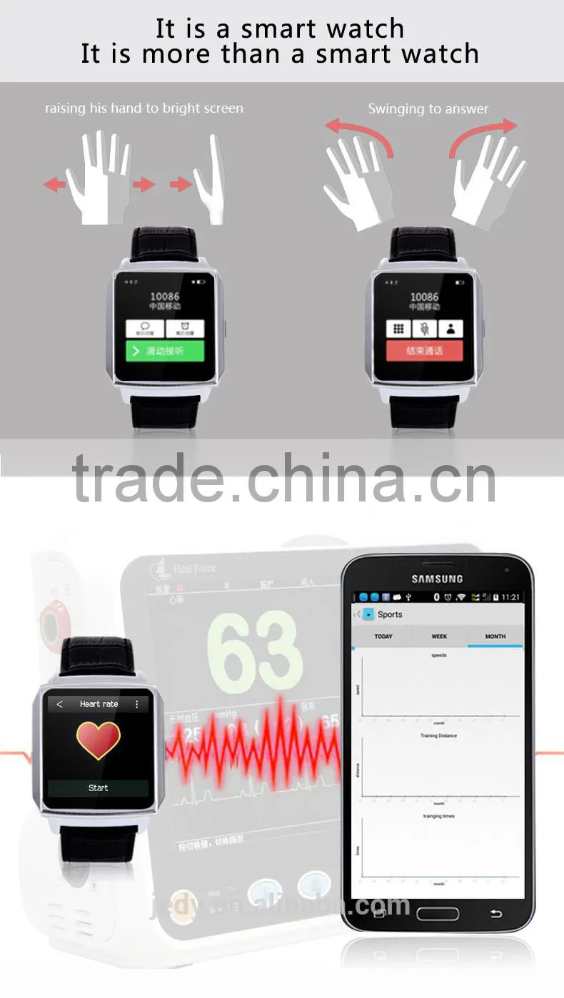 BTW-W03 Smart watch with heart rate monitor Free-scale Sync android and ios Capacitive Touch screen 1.6 inch OLED 240*240 pixel