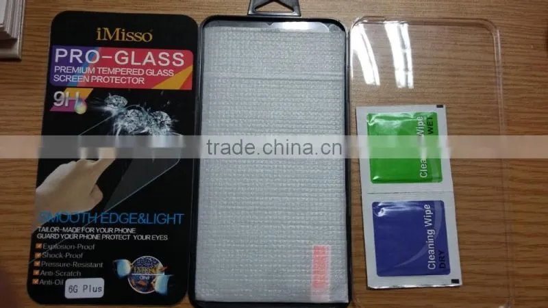 High quality 0.3mm 9H hardness Tempered Glass Screen Protectors for Mobile Phone iPhone 6 and Tablet iPad