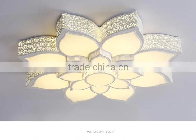 2016 Iron LED Ceiling Light Lotus Shaped Acrylic LED Ceiling Lamps