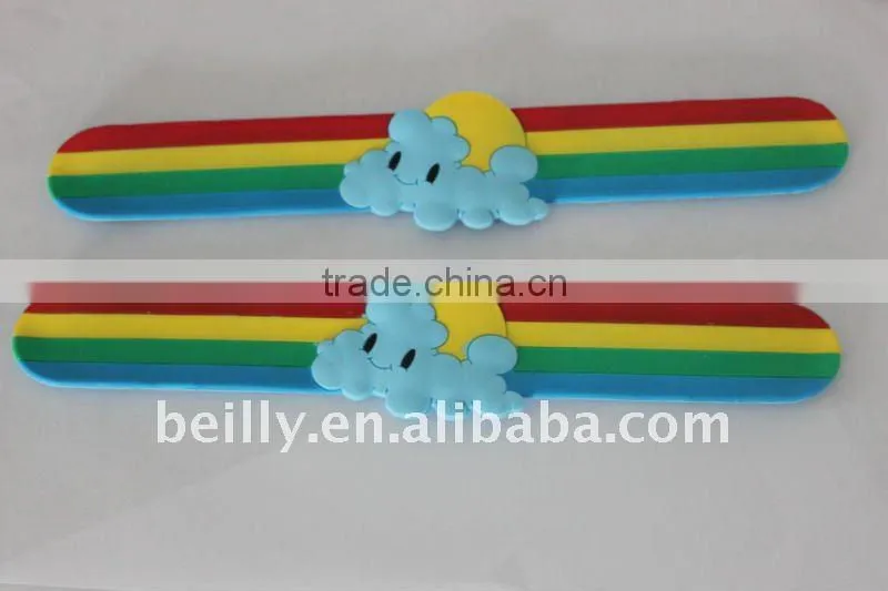 2013 Newest Custom Debossed Silicone Slap Bracelets With LOGO products