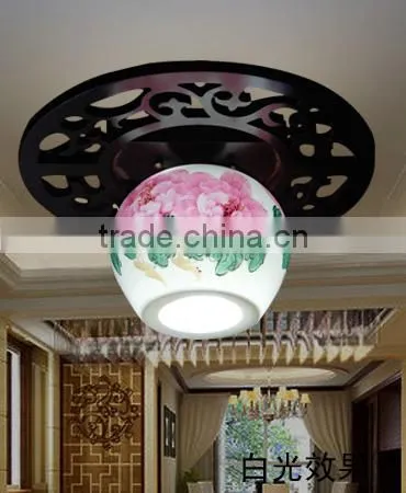 Modern Ceiling lighting Antique ceiling down light Fixture Design Porcelain Wooden Jingdezhen Dining Room Hotel ceiling lights
