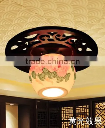 Modern Ceiling lighting Antique ceiling down light Fixture Design Porcelain Wooden Jingdezhen Dining Room Hotel ceiling lights