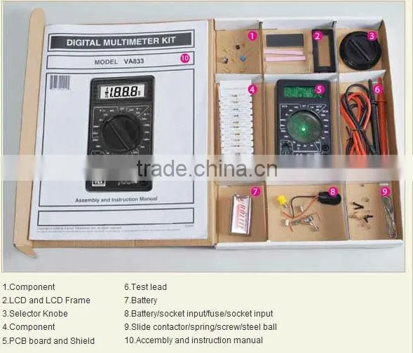 student using digital multimeter kit
