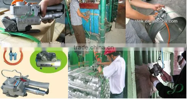 STEK Pneumatic strapping machine/tools for pet strap and pp strapping