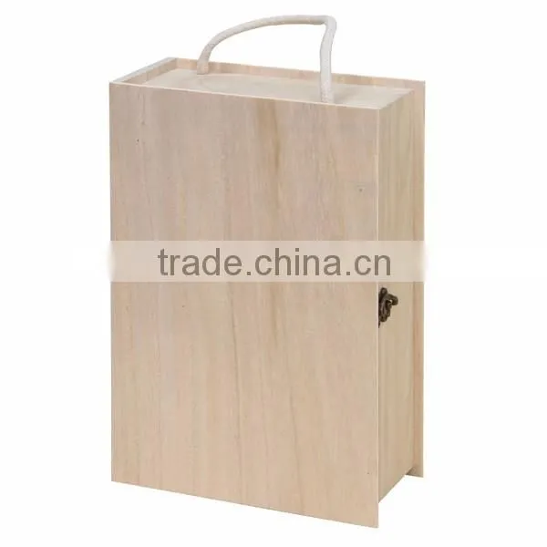 Trade assurance Ecofriendly pine wood custom wooden wine gift box for sale