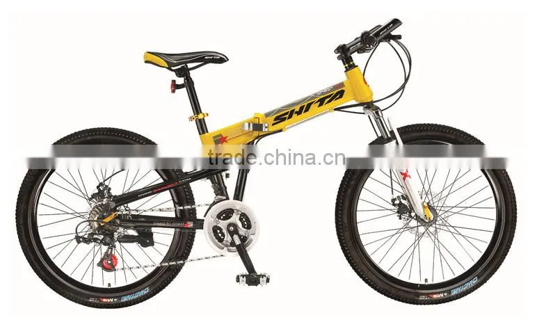 Outdoor riding shock steel 24 inch folding mountain bicycle