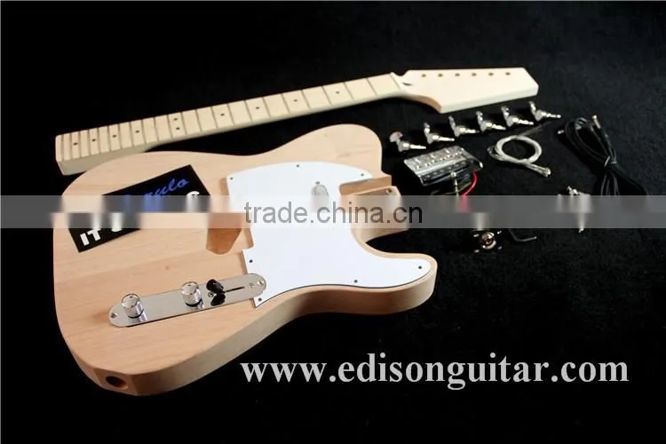 DIY Unfinished Electric Guitar Kits Solid A Level Mahagany Body MX-001