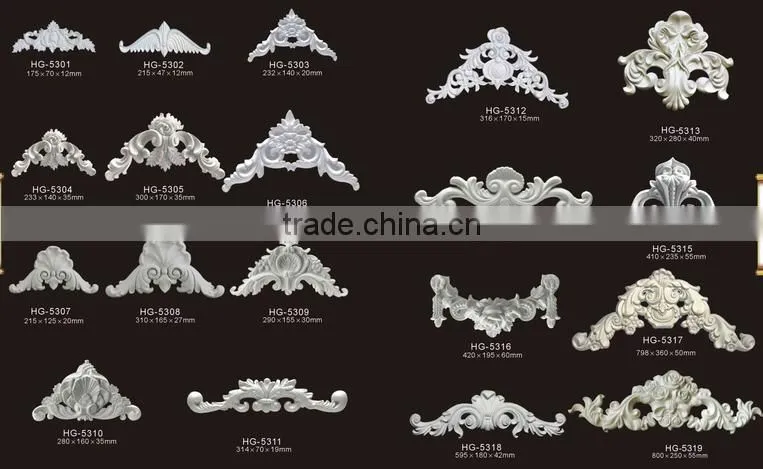 HG5361 Chian PU foam Veneer Accessories for home decoration/pu architectural mouldings