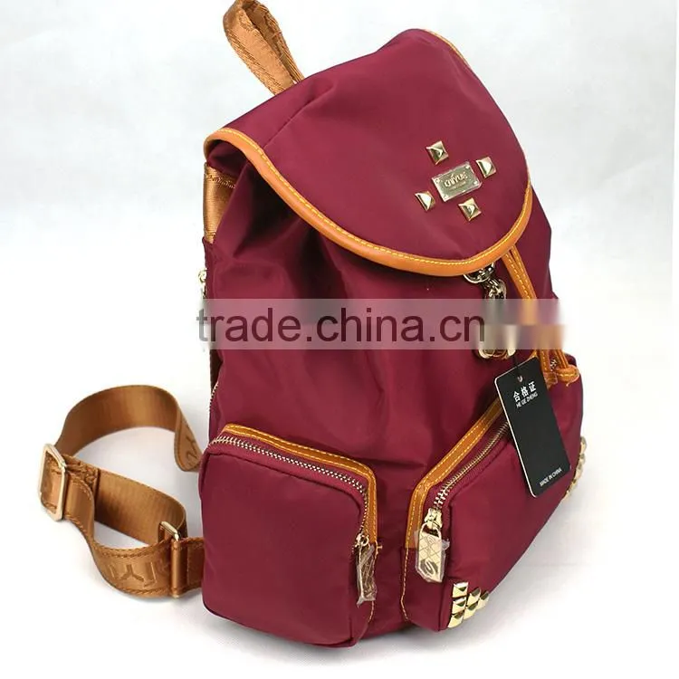 2015 the most beautiful new fashion backpack with nail for famale,fashionable backpacks for girls