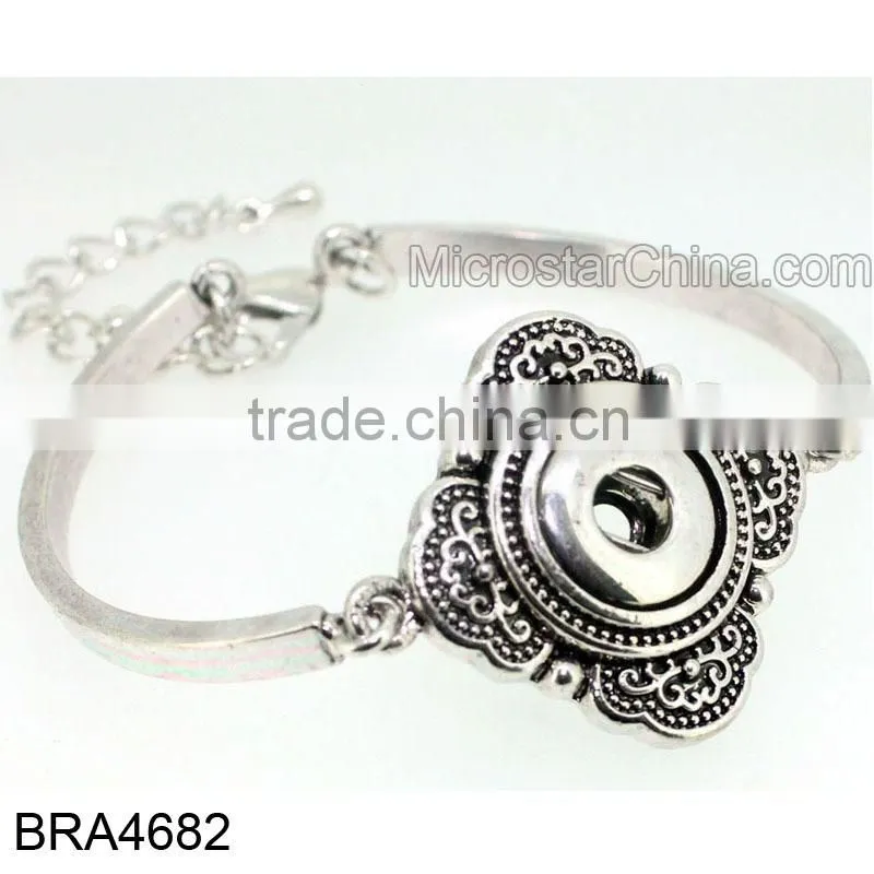 Hot New Products for 2015 Multichain Colorful Rope Custom Snap Button Bracelet