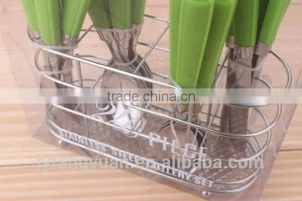 Hot sale popular colorfu plasticl handle cutlery tray