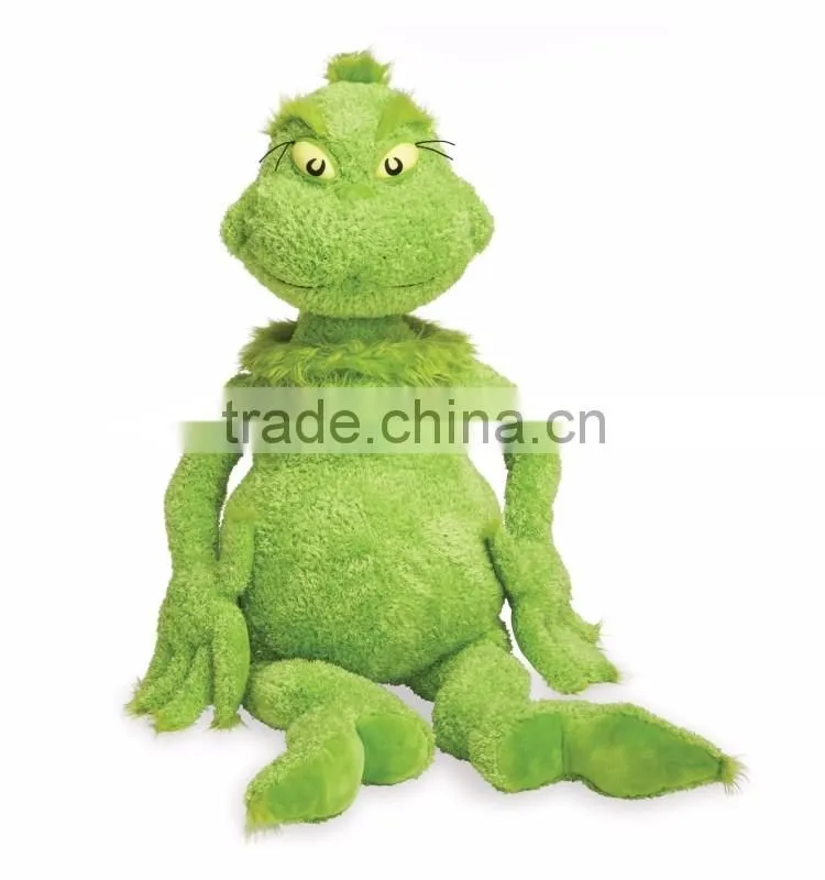 St Christmas plush toys green grinch festival decoration environmental protection poly bag