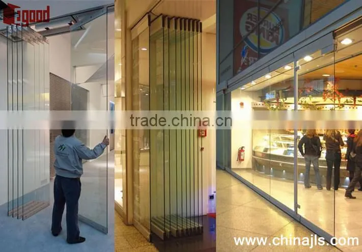 movable glass partition glass access door pass door glass panel