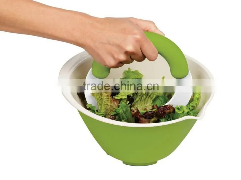 Food grade plastic vegetable fruit cutter salad cutter for kitchen Salad Shears Lettuce Chopper