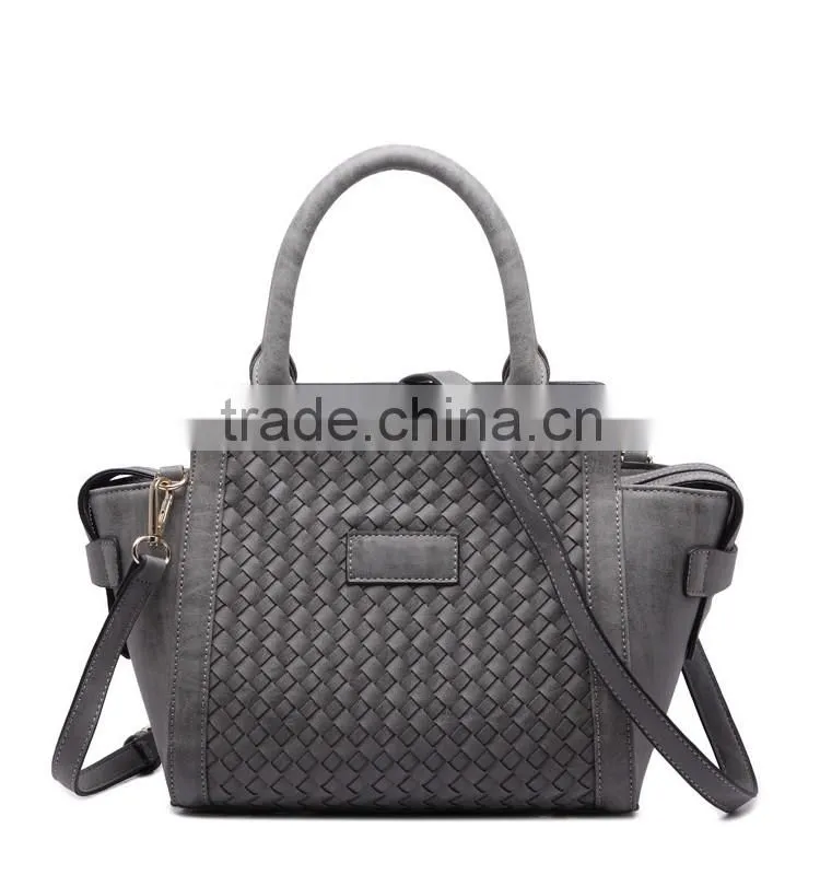 stylish grey color top handle fashion women handbag