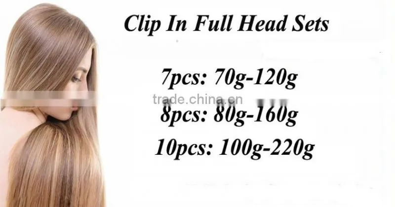 soft hair last long time accept small order clip in human hair extensions