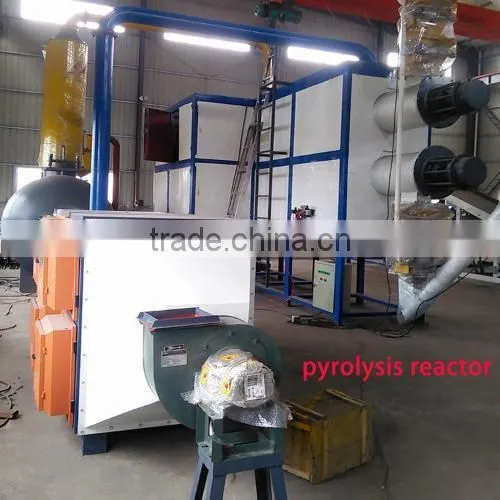 rubber and plastic to oil waste tire recycling production line