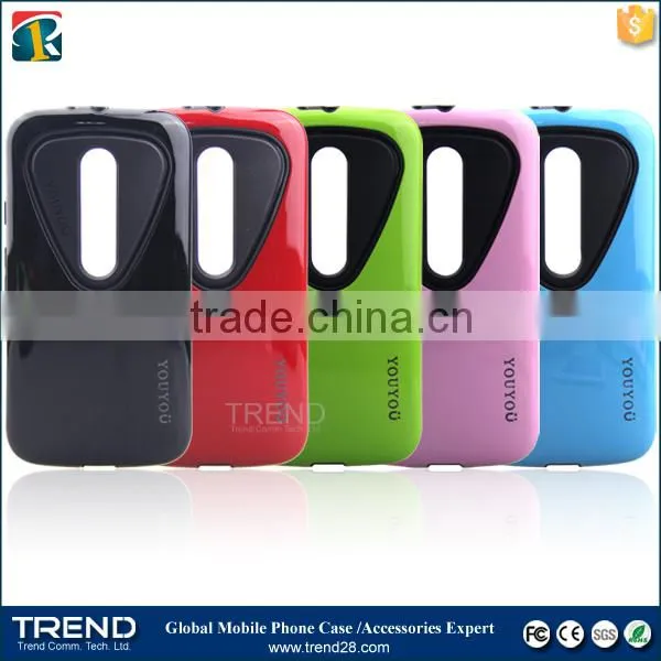 love heart design youyou pc+tpu case for moto G3