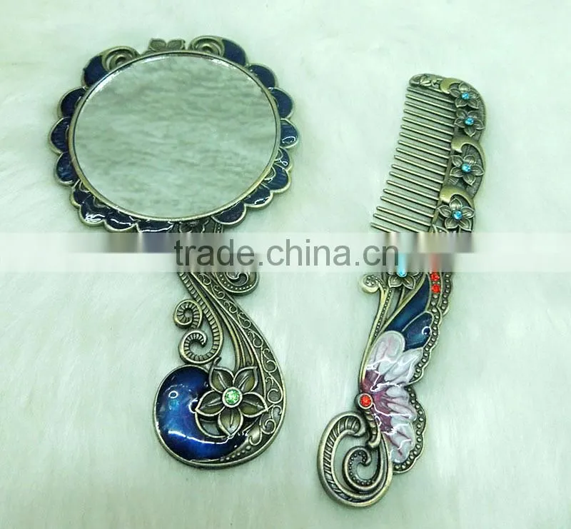 promotion gift makeup mirror set/fashion makeup pocket mirror set