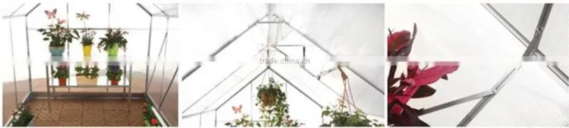 Easy DIY 8*6 FT Aluminum Walk-in Garden Greenhouse