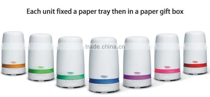 China manufacture wholesale Scent Oil Diffuser , ultrasonic aroma diffuser w/2-mist-level, Colorful Light & Decoration Band