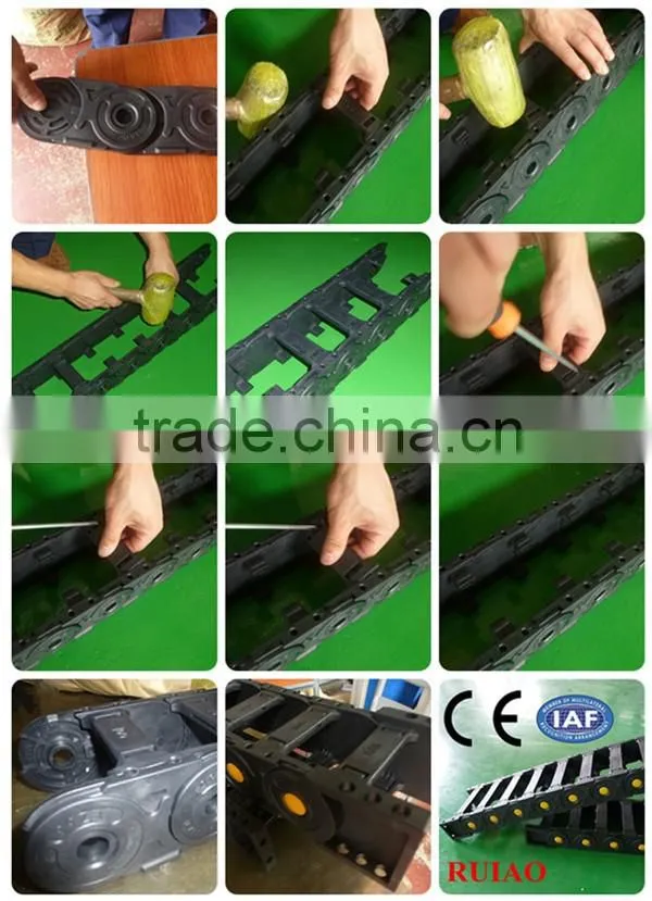 high speed cnc cable carrier flexible plastic cable drag chain anti noise cable chain made in china