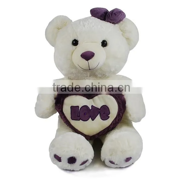 Super soft valentine day bear with red heart