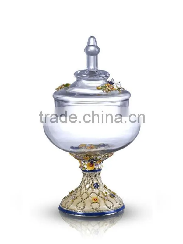 RORO Perfection enamel crystal glass fruit holder