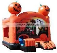 Inflatable Pumpkin Halloween 5-in-1 Bounce House combo