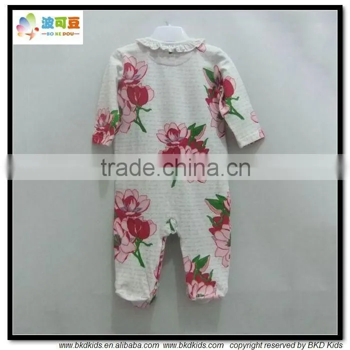 BKD baby flowers clothing baby girls romper