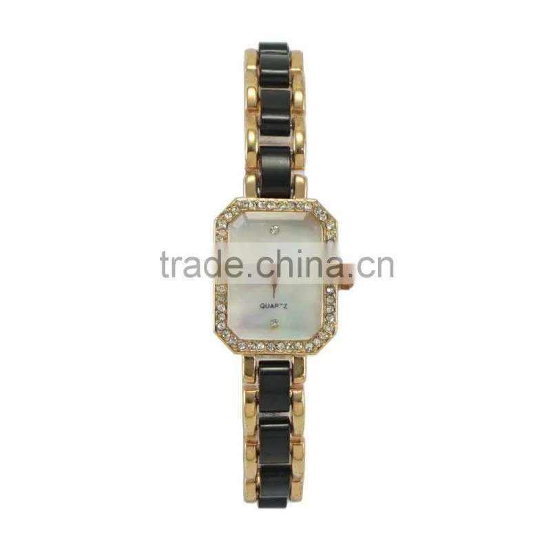 New models fashion square silicone band diamond watch women bracelet
