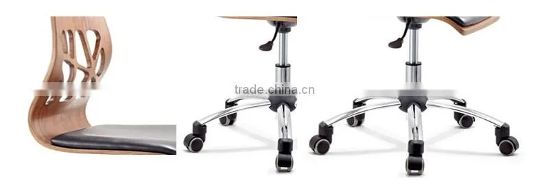 Modern plywood design living room chair, computer chair with web design back rest