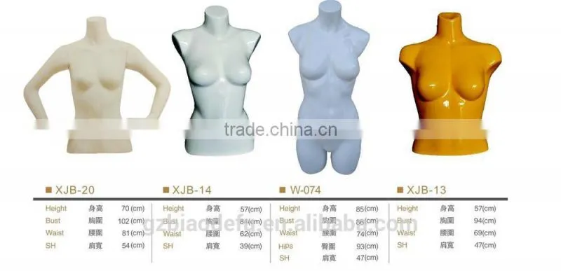Customized Fiberglass Sexy Lady Mannequin Half Body Fashion Modeling