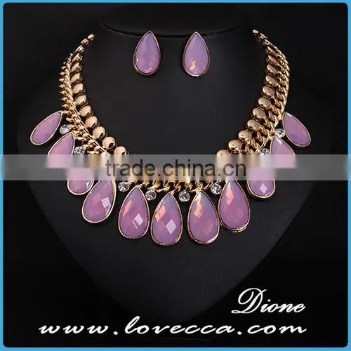 Africa bridal wedding gift jewelry elegant fashion flower necklace jewelry sets
