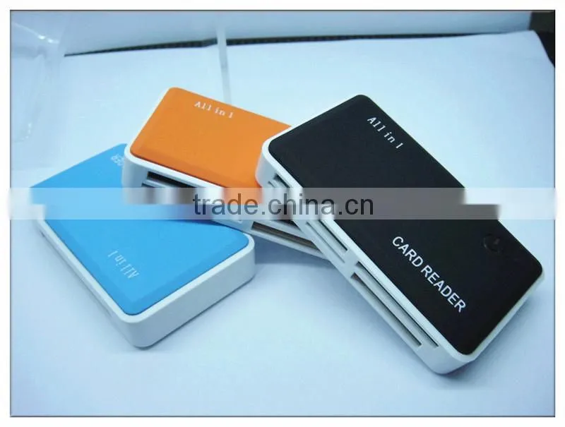 2015 best selling all in 1plastic colorful card reader writer with 4 ports(OS-CR114)