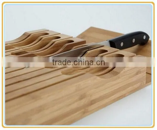 7 Slots Practicality Bamboo Kitchen Knife Holder Set