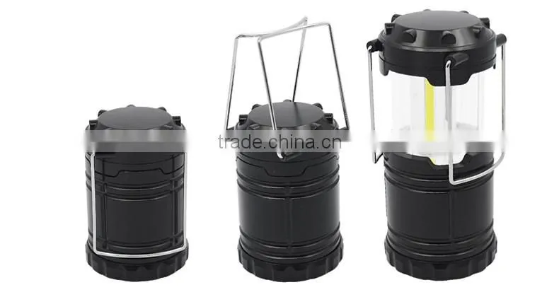 New Solar Rechargeable 3xCOB POP UP Camping Lantern Collapsible Light Telescopic Hanging Lantern