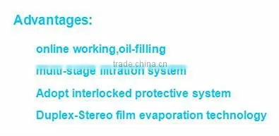Long Lifetime Vacuum unqualified phosphate ester fire-resistant oil Purifier